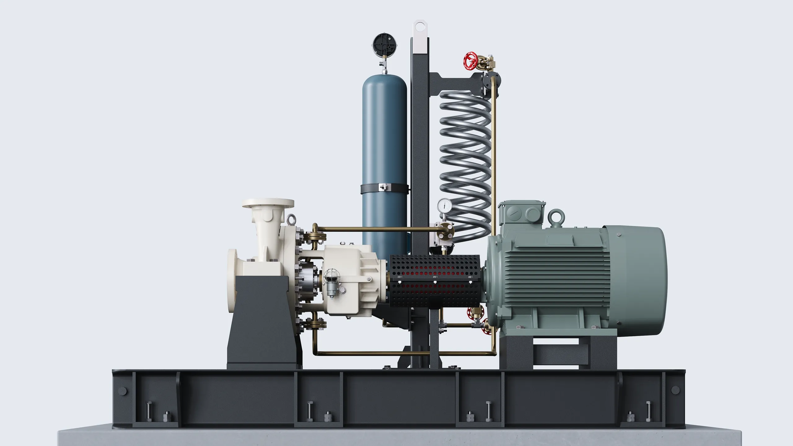 GURDE API 610 process pump unit, with electric motor