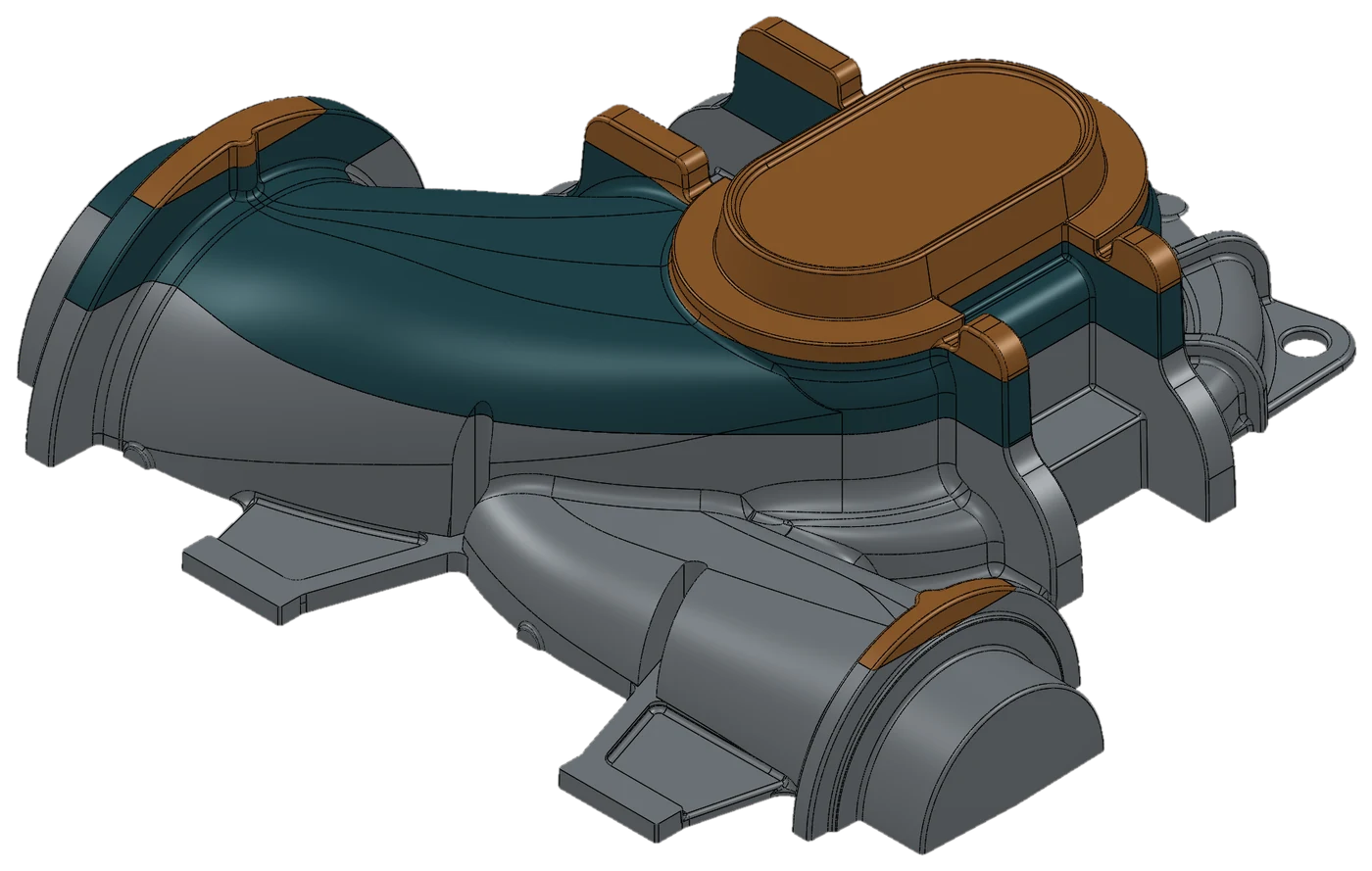 Döküm modeli için hazırlanmış 3D model katısı