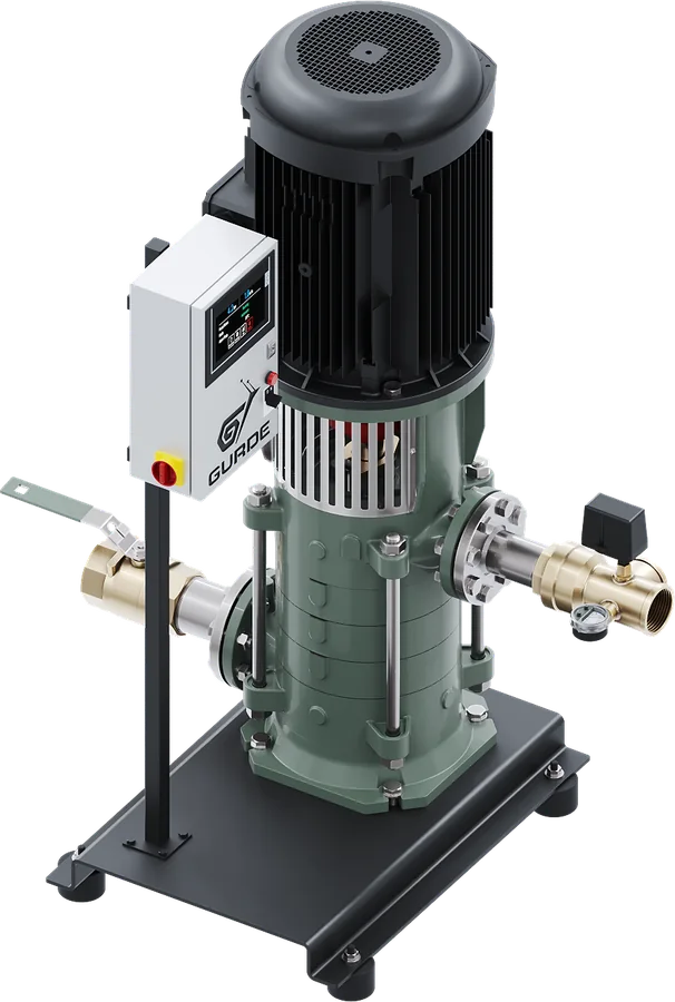 Single-pump booster set with cast impellers