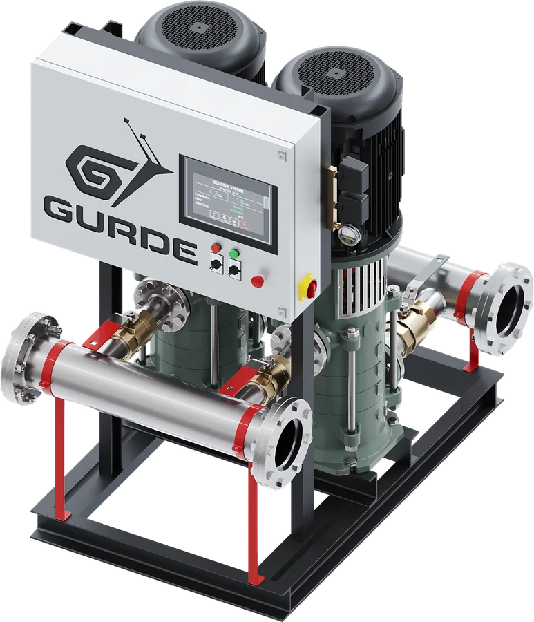 Twin-pump fully automatic booster set with cast impellers